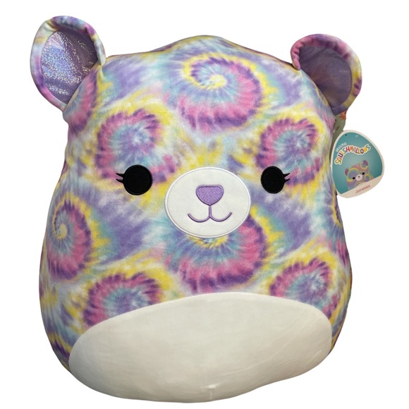 JONESSA THE TIE DYE BEAR 💞 JUMBO 20” SQUISHMALLOW “RARE” - Picture 4 of 4